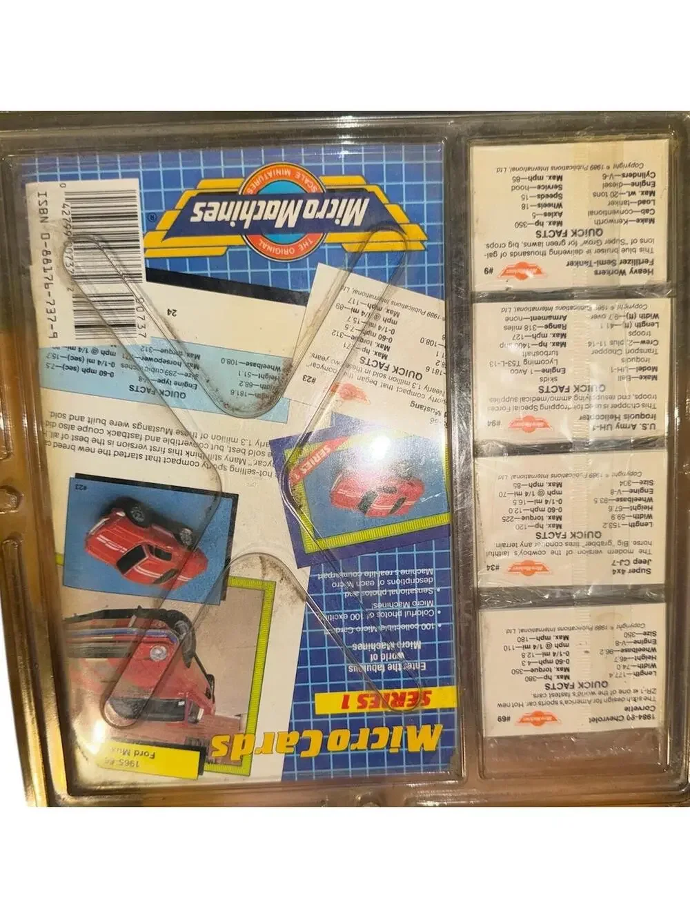 Micro Machines MicroCards Kit Series 1 1989 Sealed New 100 Collectible Original